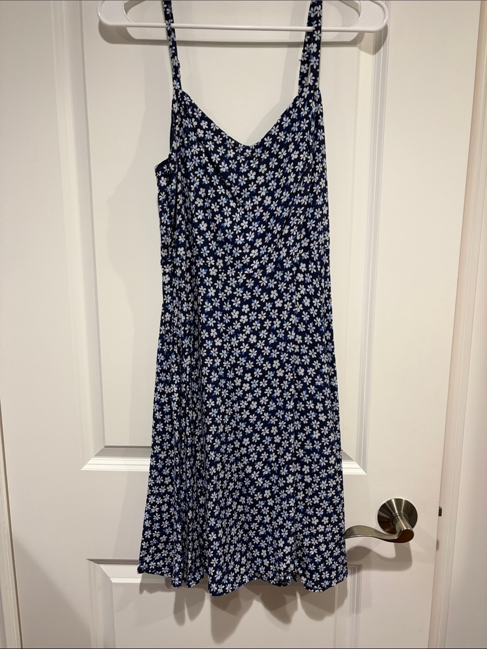 Old Navy Navy Slip Dress with White Daisy Print